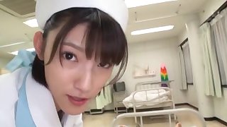 Japanese nurse Iioka Kanako enjoys sucking a dick on eradicate affect bed
